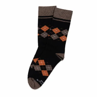BATZ Men’s Argyle Socks – 2 Pairs (Dark Mix)