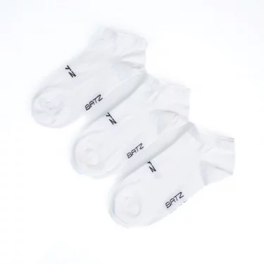 BATZ 3 páry One size (bílá/bílá/bílá) kotníkové ponožky
