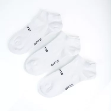 BATZ 3 páry Unisex (bílá/bílá/bílá) kotníkových ponožek