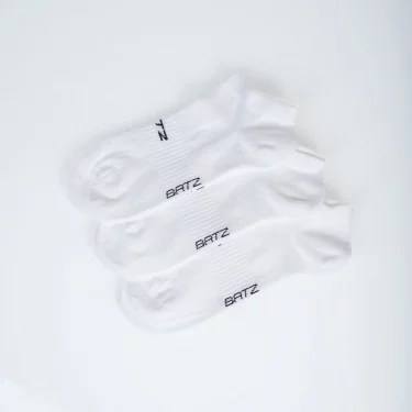 BATZ 3 páry Unisex (bílá/bílá/bílá) kotníkových ponožek