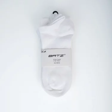 BATZ 3 páry Unisex (bílá/bílá/bílá) kotníkových ponožek