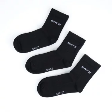 BATZ 3 páry Unisex (black/black/black) crew ponožek