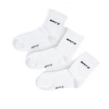 BATZ 3 páry Unisex (bílá/bílá/bílá) crew ponožky