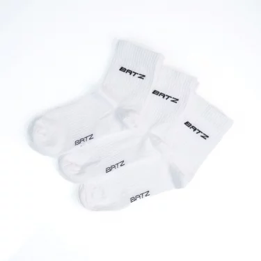 BATZ 3 páry Unisex (bílá/bílá/bílá) crew ponožky