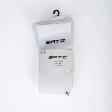 BATZ 3 páry Unisex (bílá/bílá/bílá) crew ponožky