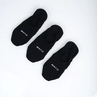 BATZ 3 páry Unisex (black/black/black) neviditelné ponožky