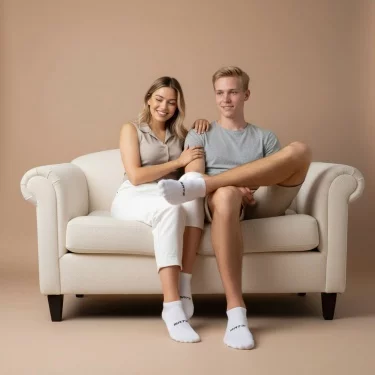 BATZ 3 páry Unisex (bílá/bílá/bílá) kotníkových ponožek