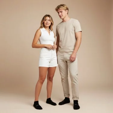 BATZ 3 páry Unisex (černá/černá/šedá) kotníkové ponožky