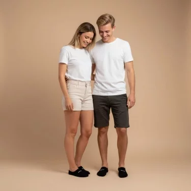 BATZ 3 páry Unisex (black/black/black) neviditelné ponožky