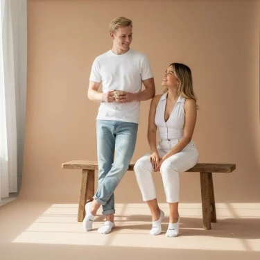 BATZ 3 páry Unisex (bílá/bílá/bílá) neviditelné ponožky